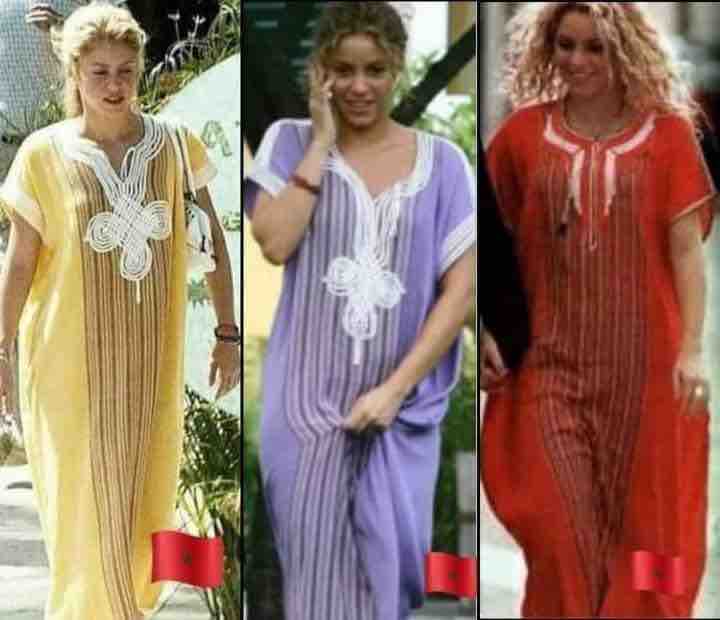 Shakira avec une robe marocaine
