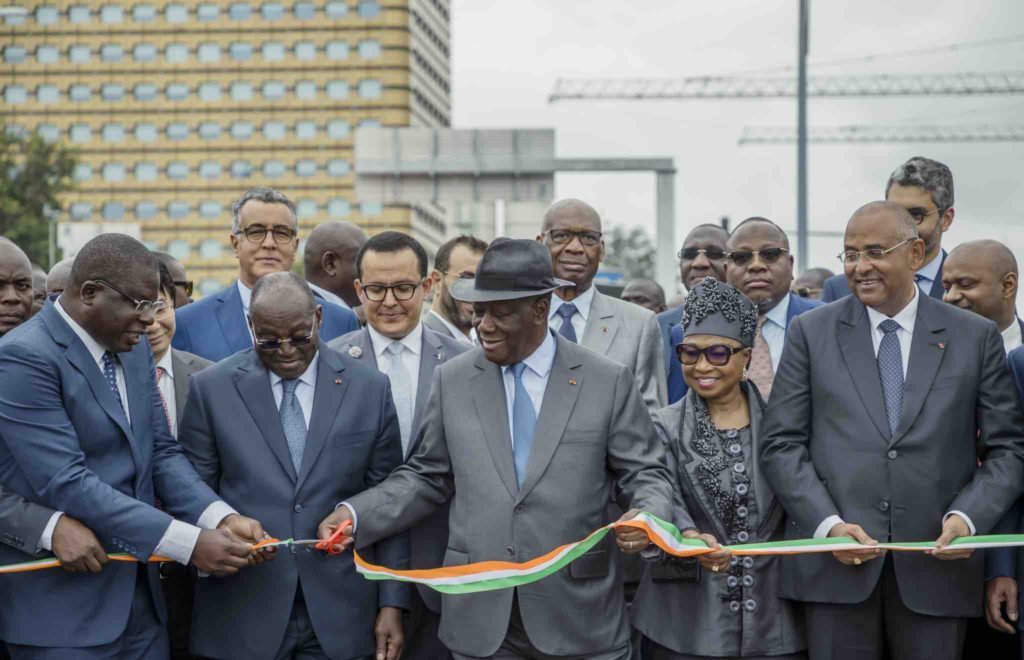  Maroc-Côte d’Ivoire - le pont de Cocody à Abidjan inauguration par Alassane Ouattara 2