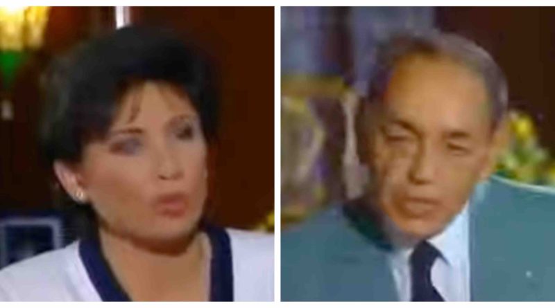 Roi Hassan II avec la journaliste Anne Sinclair