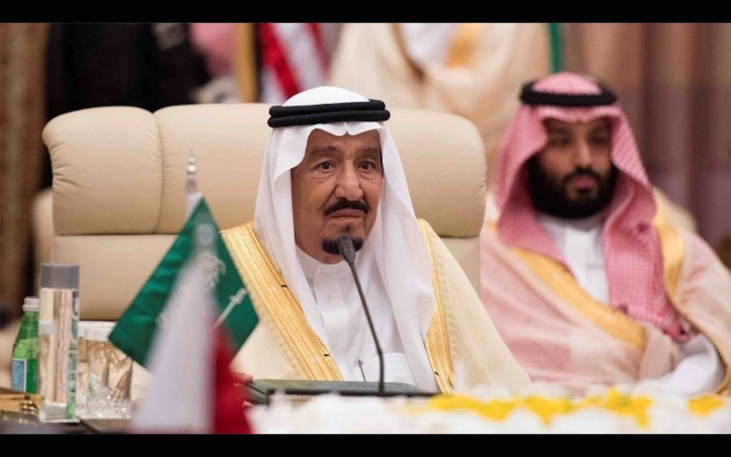 Arabie saoudite le roi Salmane Ibn Abdelaziz Al-Saoud et le prince Mohammed Ben Salmane Ben Abdelaziz Al Saoud