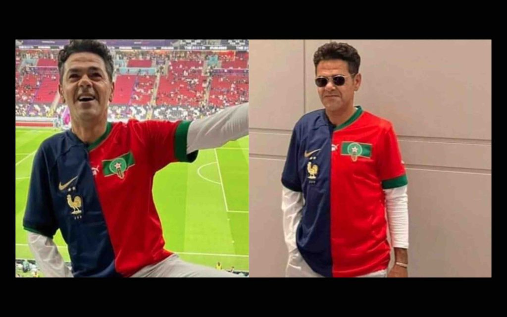 Jamel Debbouze maillot France Maroc