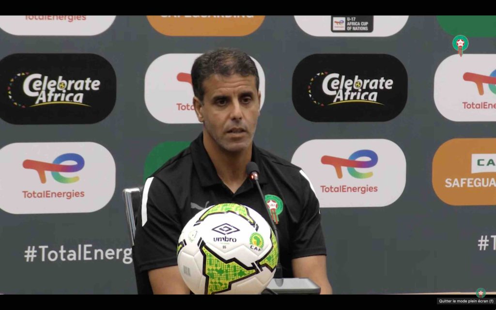 CAN U17 - conférence de presse Saïd Chiba Maroc Morocco