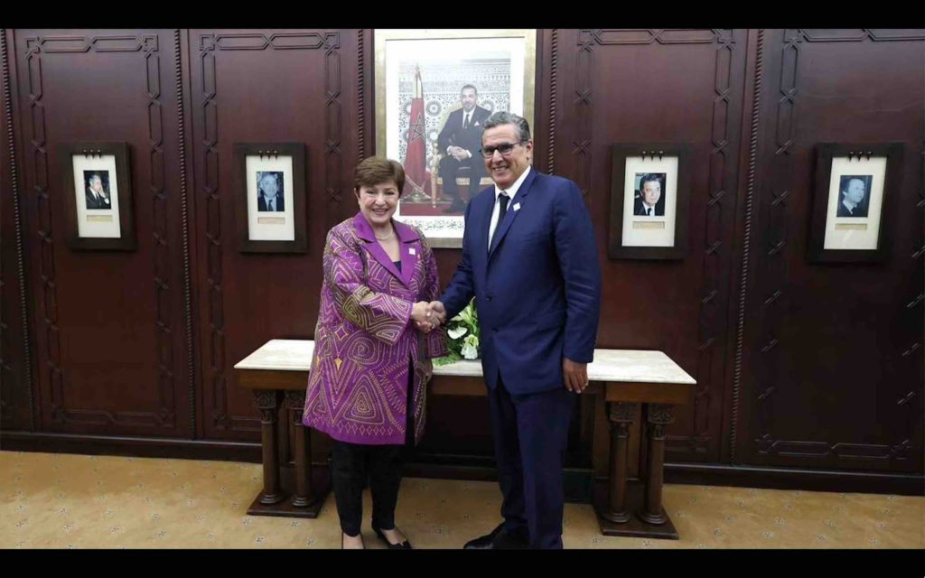 Kristalina Georgieva Aziz Akhannouch Maroc FMI Morocco