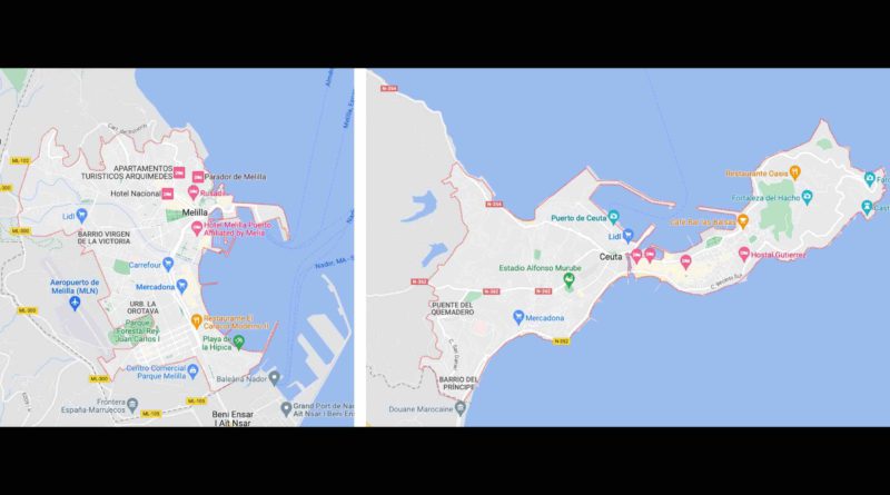 Melilla Ceuta Sebta Maroc Espagne Google Maps