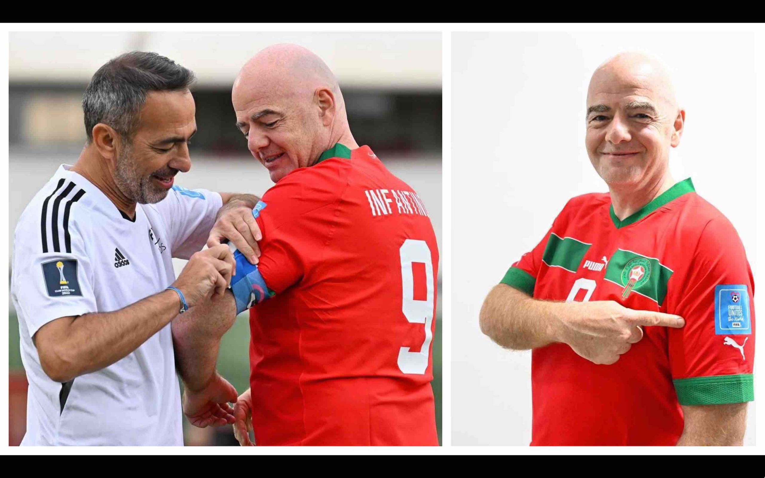 Gianni Infantino maillot Maroc Morocco