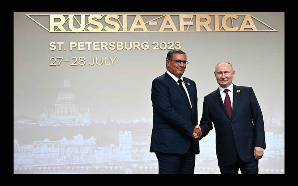 Sommet Russie-Afrique Aziz Akhannouch Vladimir Poutine Maroc Russie Russia Morocco