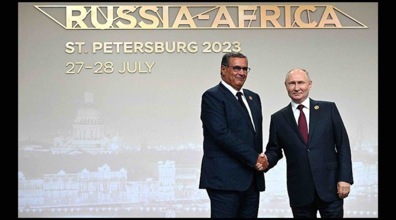 Sommet Russie-Afrique Aziz Akhannouch Vladimir Poutine Maroc Russie Russia Morocco