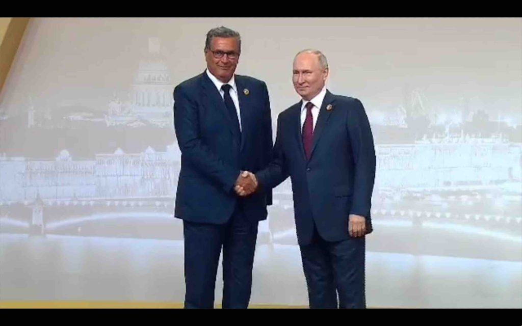 Sommet Russie-Afrique Aziz Akhannouch Vladimir Poutine Maroc Russie Russia Morocco