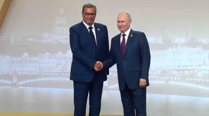 Sommet Russie-Afrique Aziz Akhannouch Vladimir Poutine Maroc Russie Russia Morocco