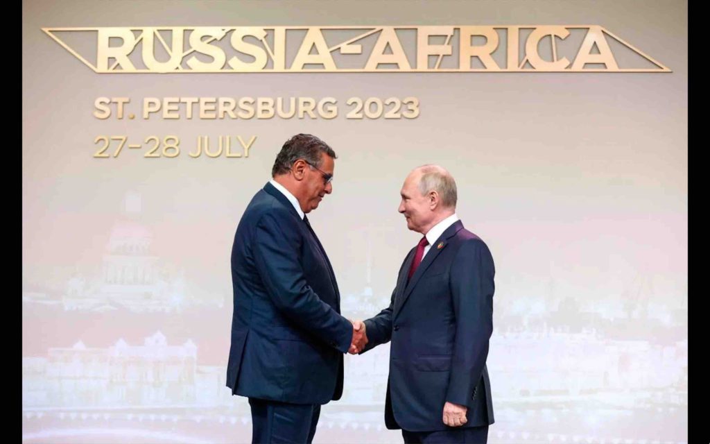 Vladimir Poutine Aziz Akhannouch Maroc Russie Morocco Russia Afrique Africa