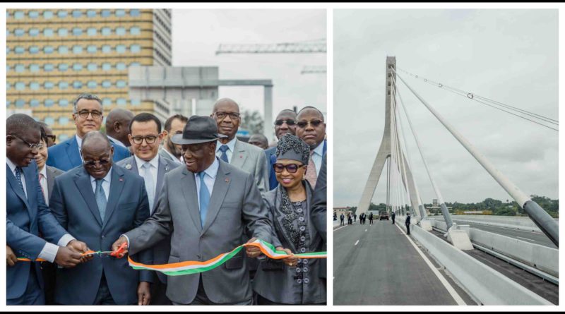 Maroc-Côte d’Ivoire : le pont de Cocody à Abidjan inauguration par Alassane Ouattara