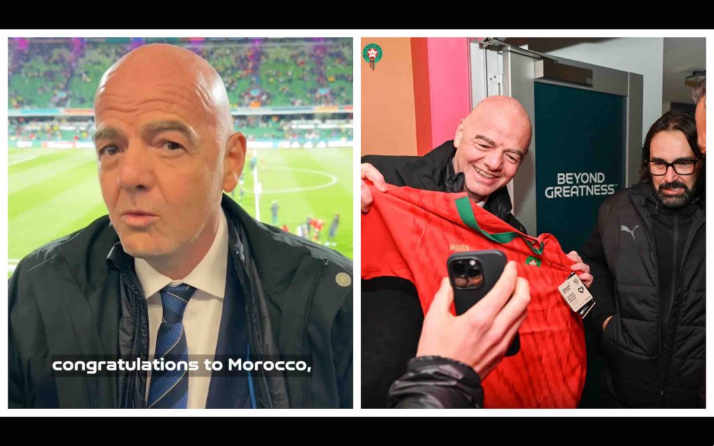 Mondial féminin 2023 Gianni Infantino félicite le Maroc