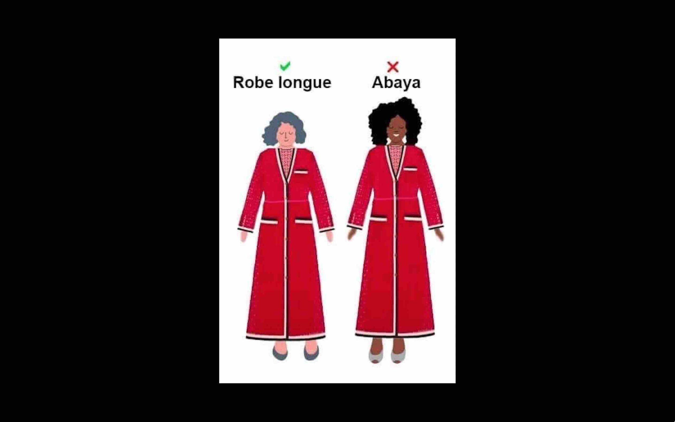 différences robe longue abaya Maroc France