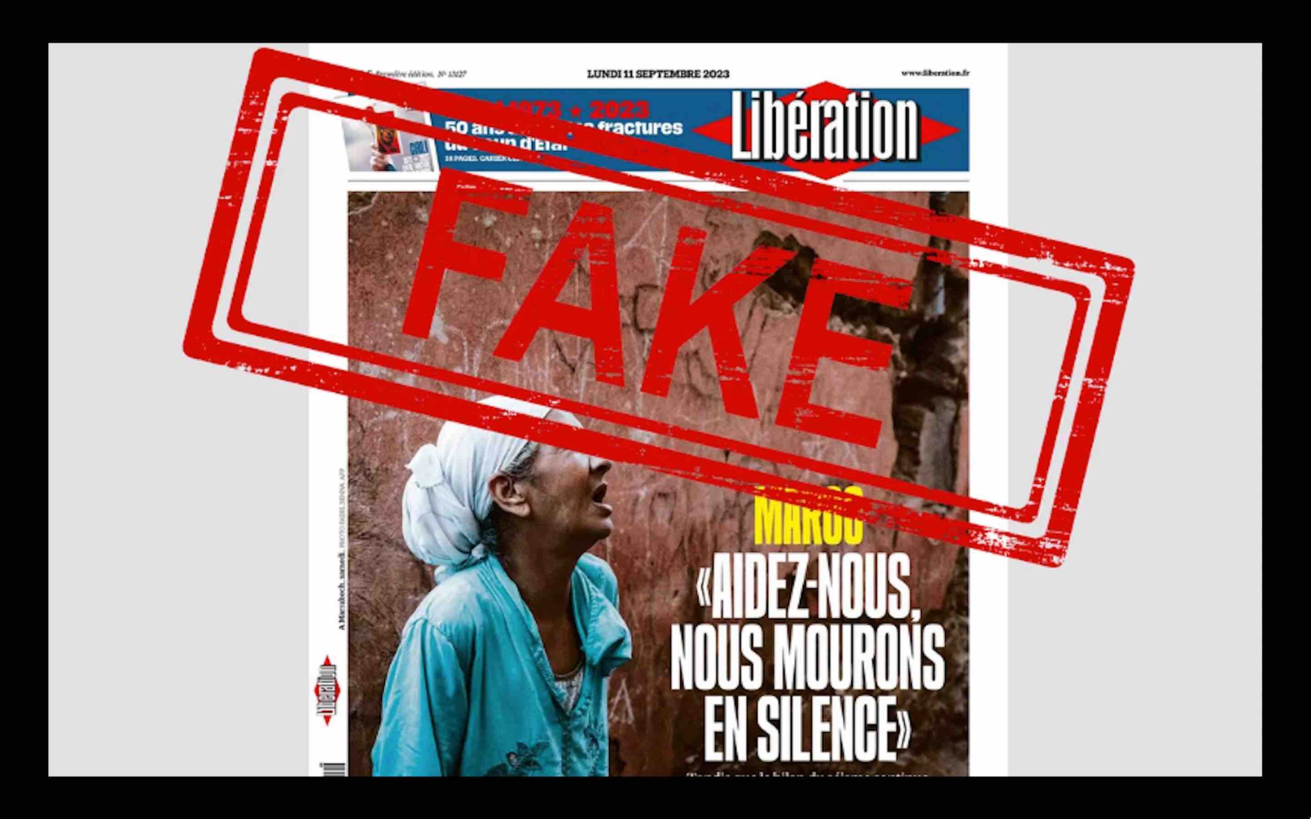 France Libération fake news séisme Maroc
