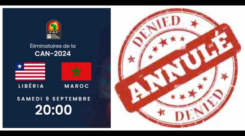 annulation match Maroc Libéria annulé séisme tremblement de terre