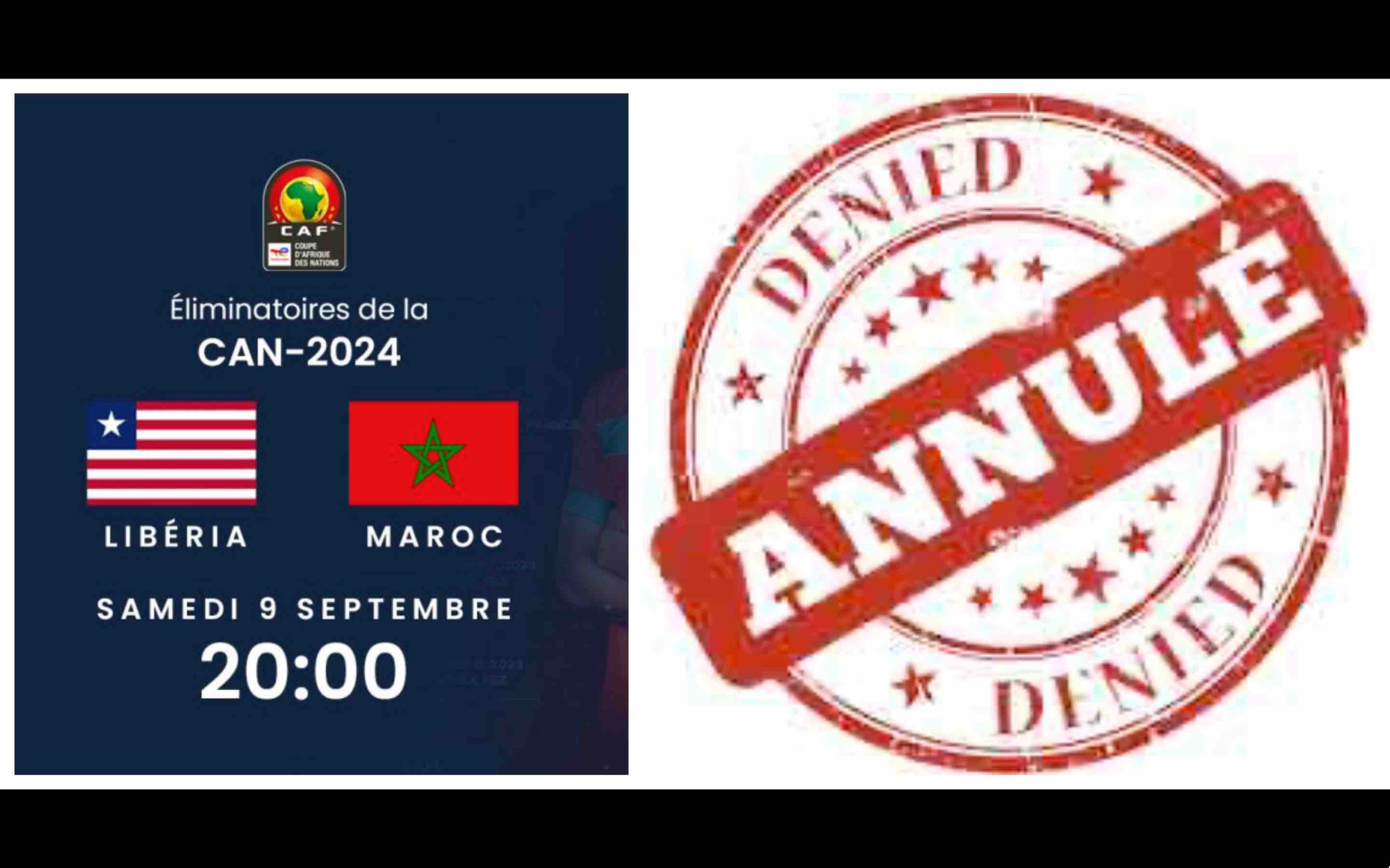 annulation match Maroc Libéria annulé séisme tremblement de terre