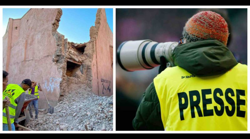 photographe presse séisme tremblement de terre Maroc