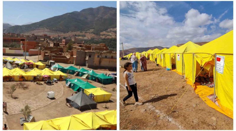 tentes séisme Maroc tremblement de terre