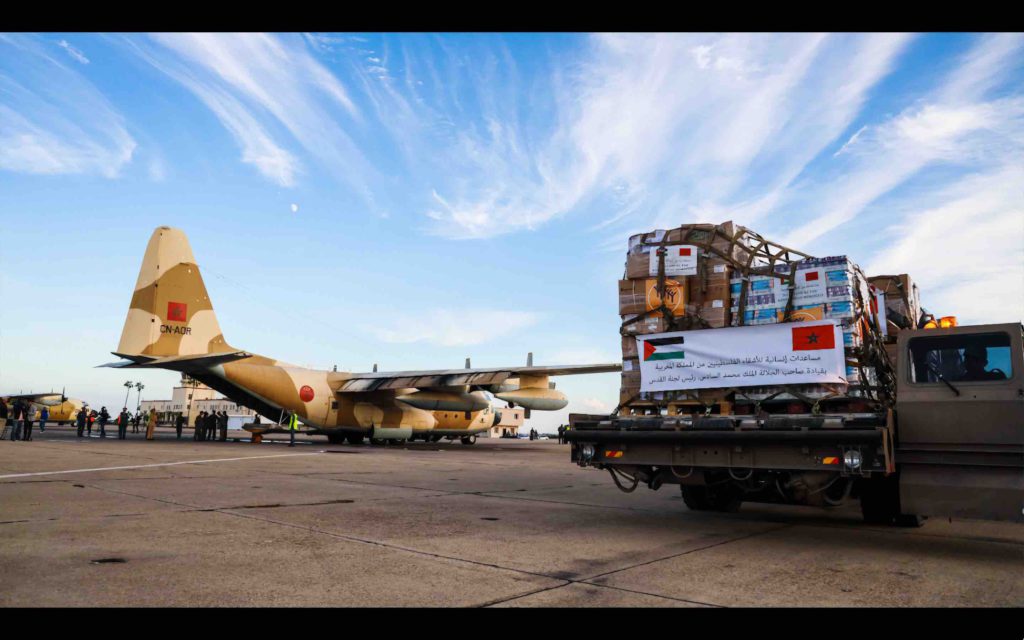aides humanitaires du Maroc pour la Palestine