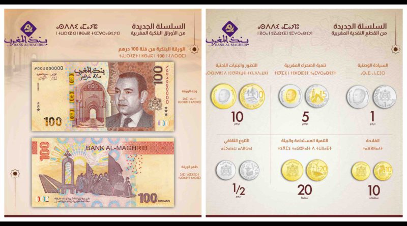 Maroc nouveaux billets 20, 50, 100 et 200 dirhams nouvelles pièces