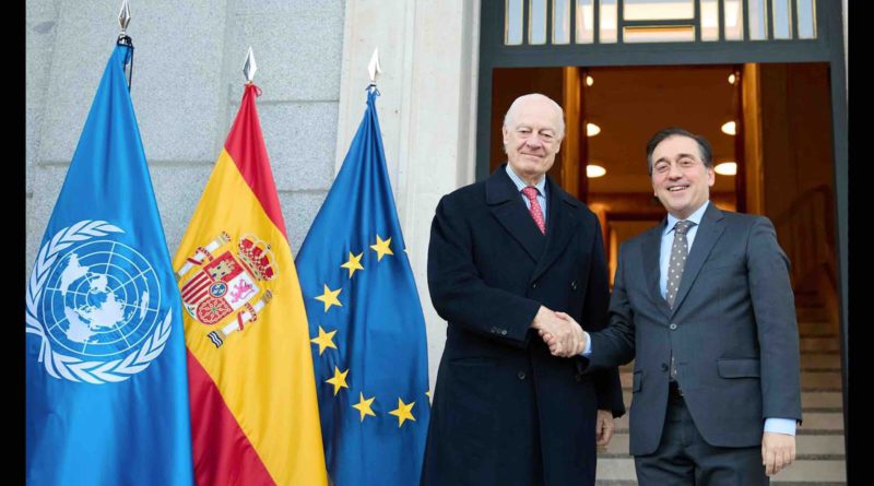 José Manuel Albares et Staffan de Mistura