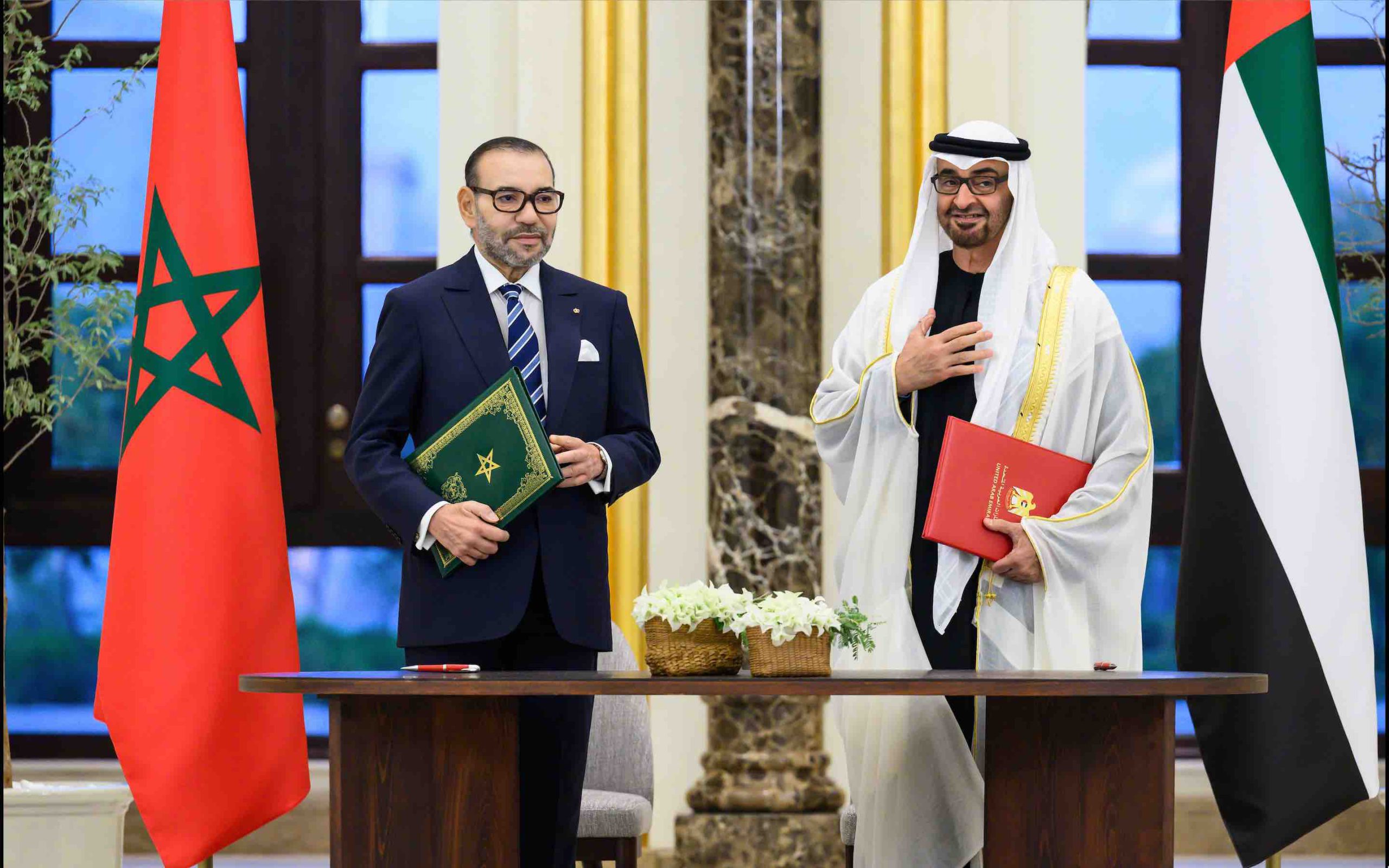 Mohammed 6 et Mohammed Ben Zayed Maroc Émirats arabes unis