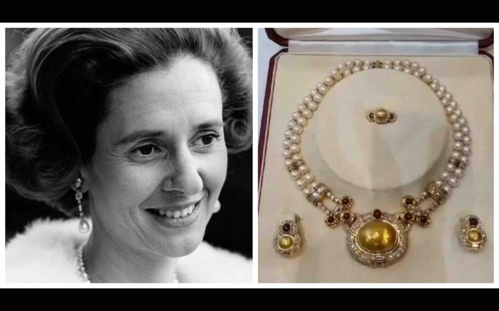 parure offerte par le roi Hassan 2 à la reine Fabiola de Belgique