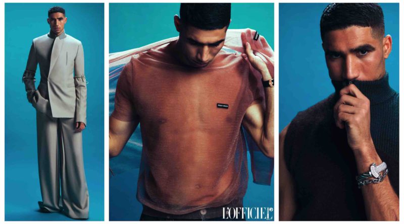 Photos Achraf Hakimi magazine L’Officiel Saint Barth