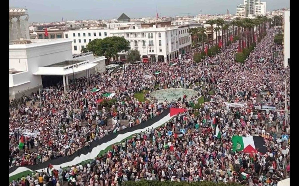 manifestation Maroc Palestine Gaza Cisjordanie