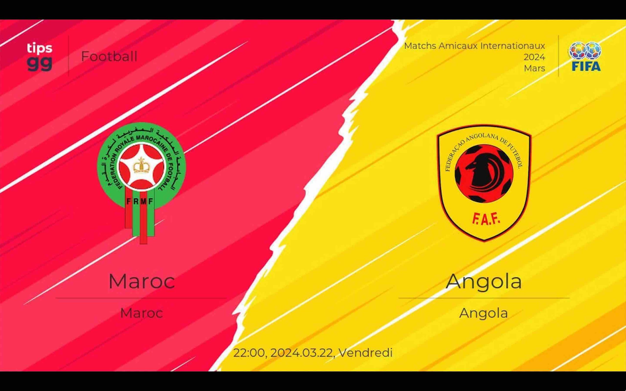 Vidéo match Maroc Angola replay
