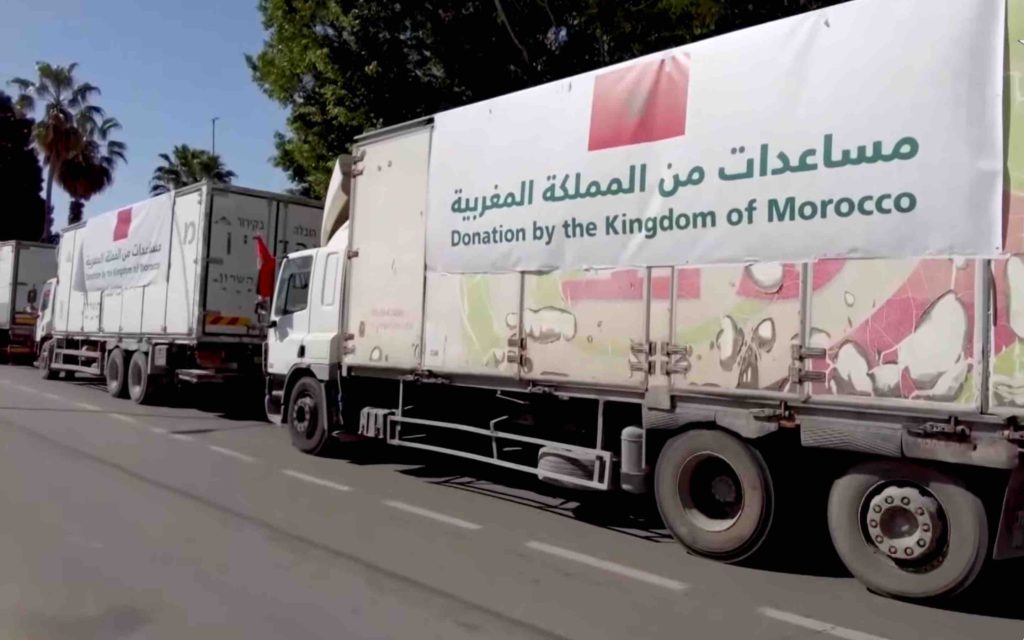 aide humanitaire Maroc Gaza Palestine