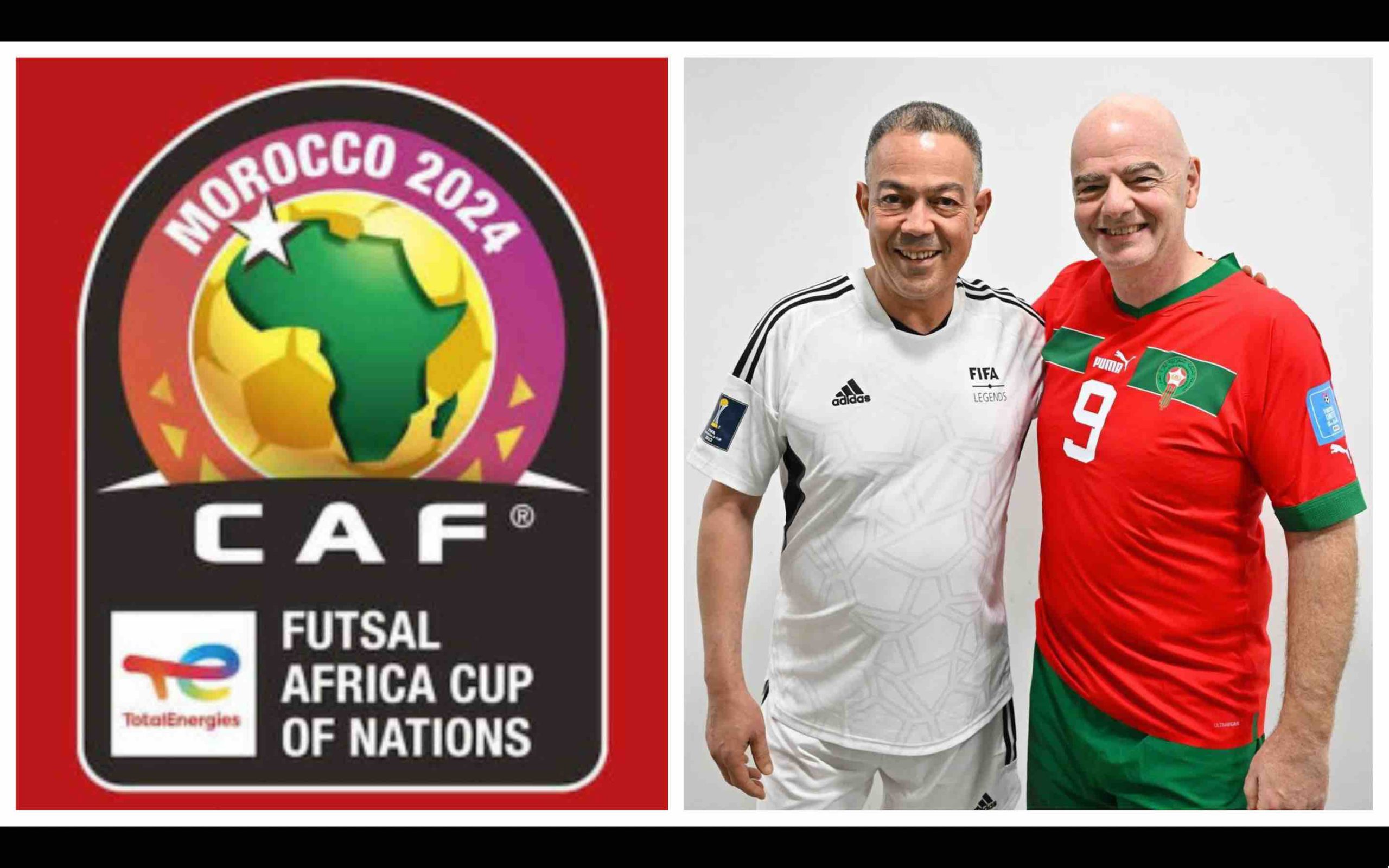 CAN futsal Maroc 2024 Fouzi Lekjaa Gianni Infantino