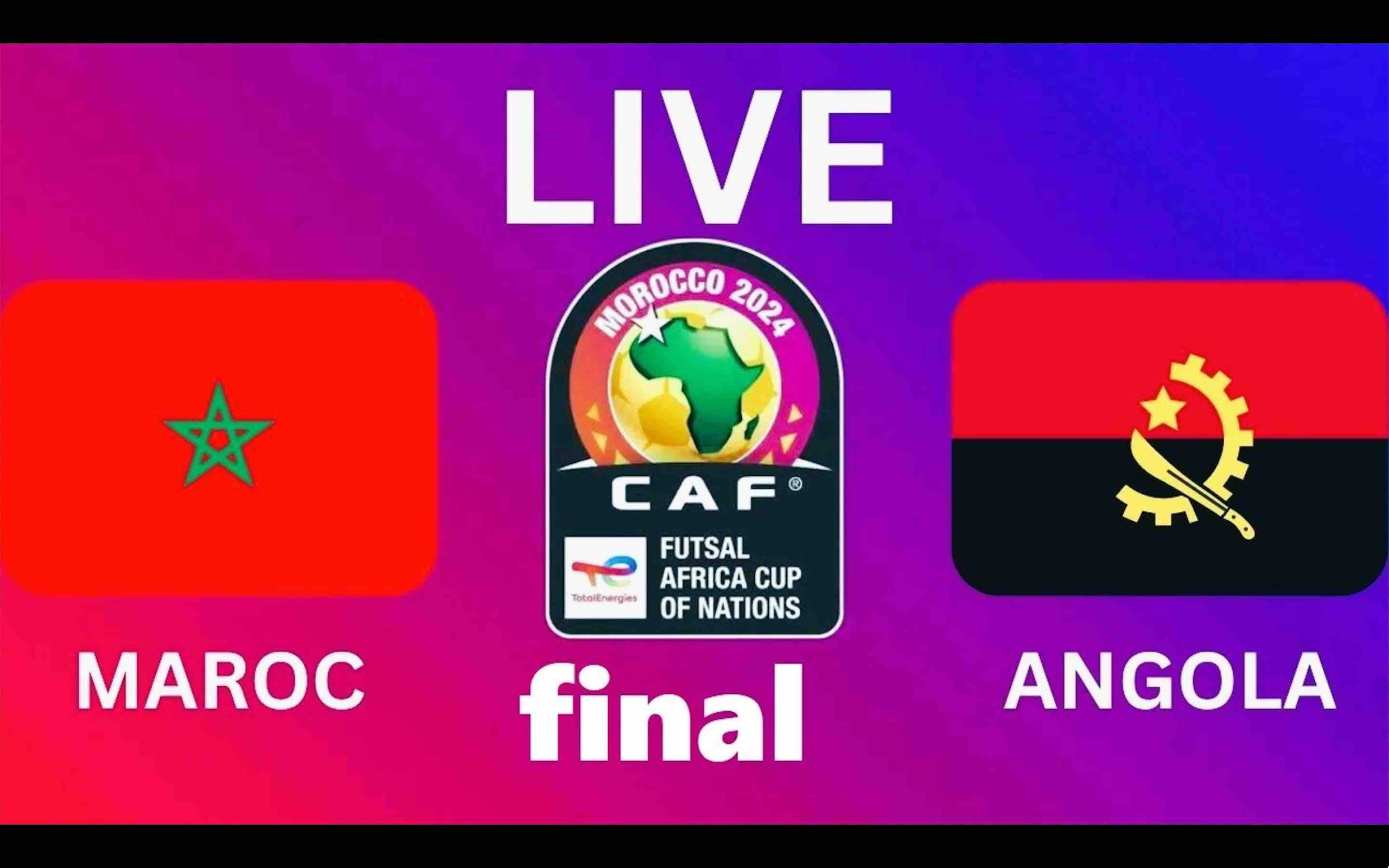 (Direct live) CAN Futsal 2024 - finale - Maroc vs Angola Morocco final