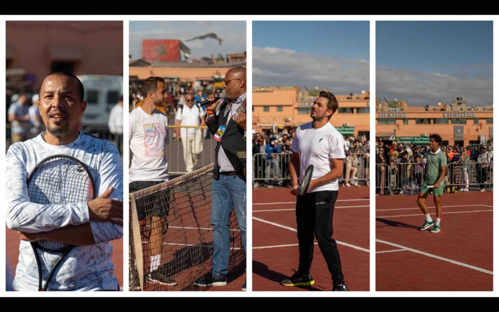 Maroc Grand Prix Hassan II de tennis exhibition show Jemaâ El Fna Marrakech
