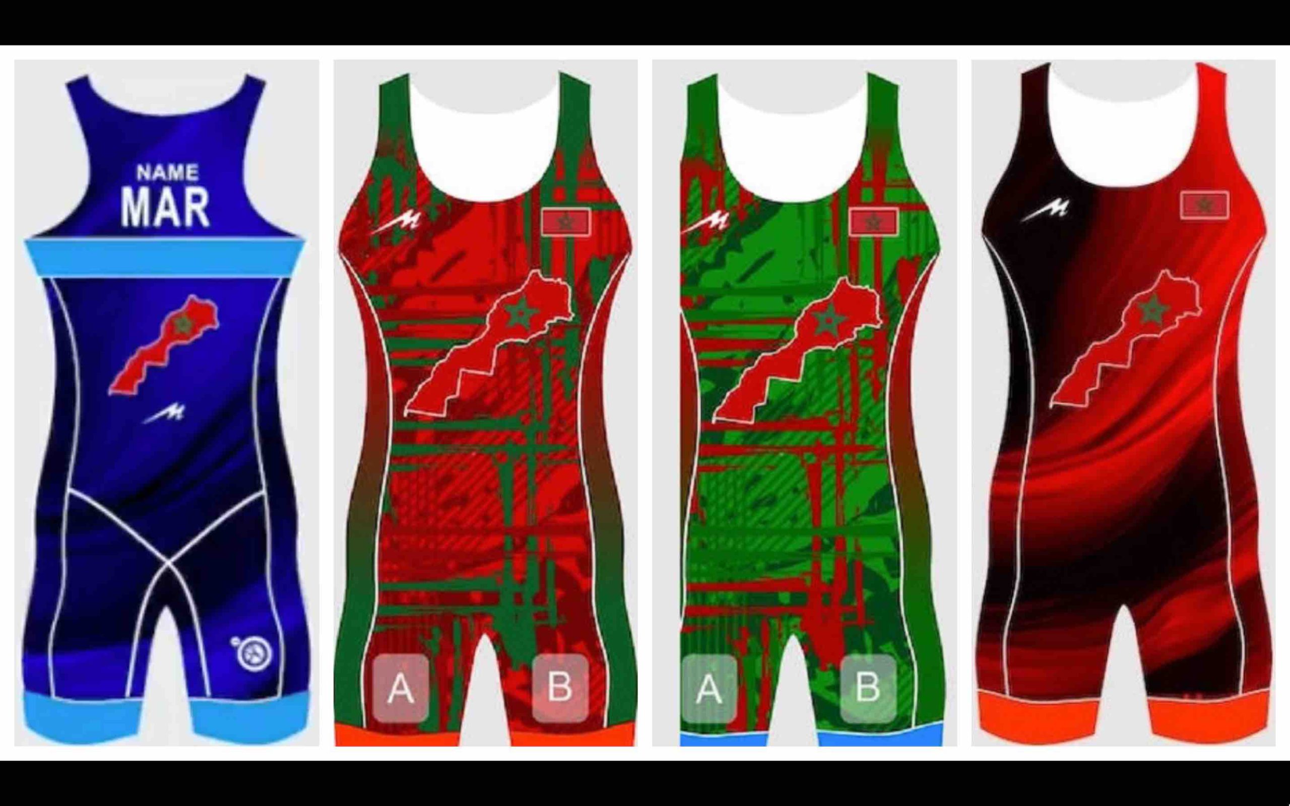 maillots lutte carte Maroc