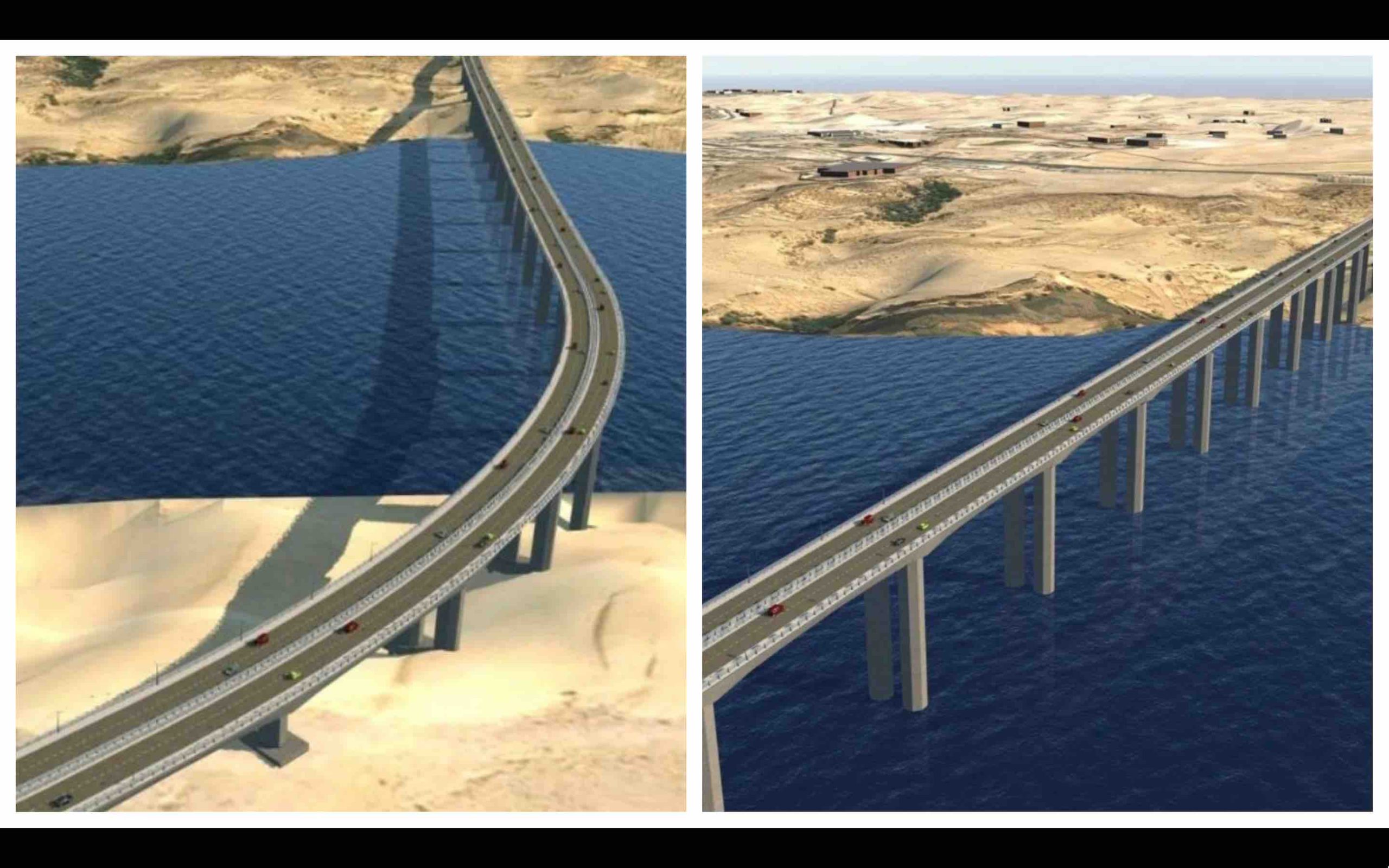 Maroc pont viaduc routier à Laâyoune