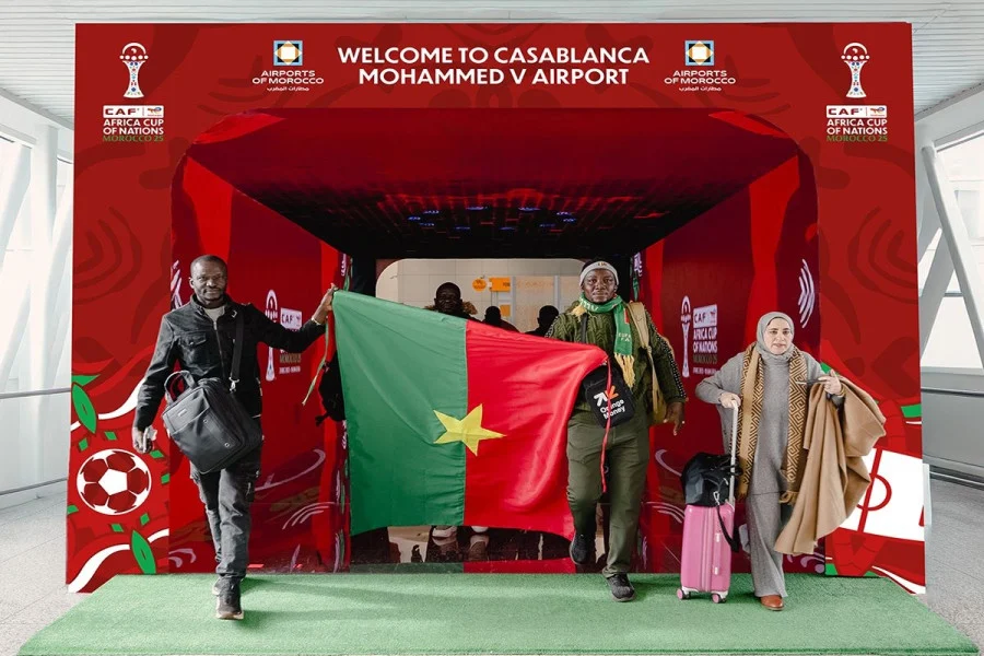 CAN 2025 aéroport Mohammed V Maroc