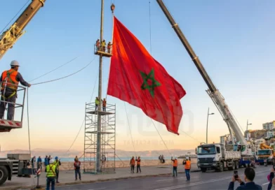 Maroc drapeau géant Tanger