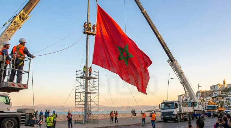Maroc drapeau géant Tanger