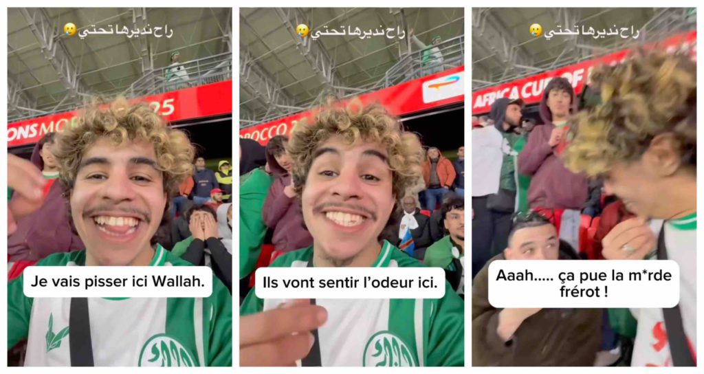 Maroc supporter algérien pisse gradins stade
