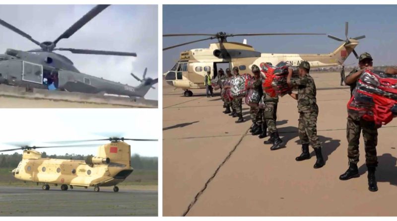 aide humanitaire Maroc hélicoptères inondations
